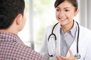 A licensed California medical provider discussing the connection between brain health and metabolic wellness during a comprehensive behavioral health consultation.